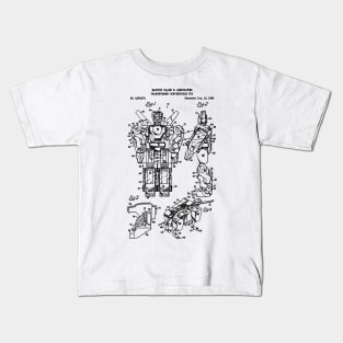 Transformer Convertible Toy Patent Black Kids T-Shirt